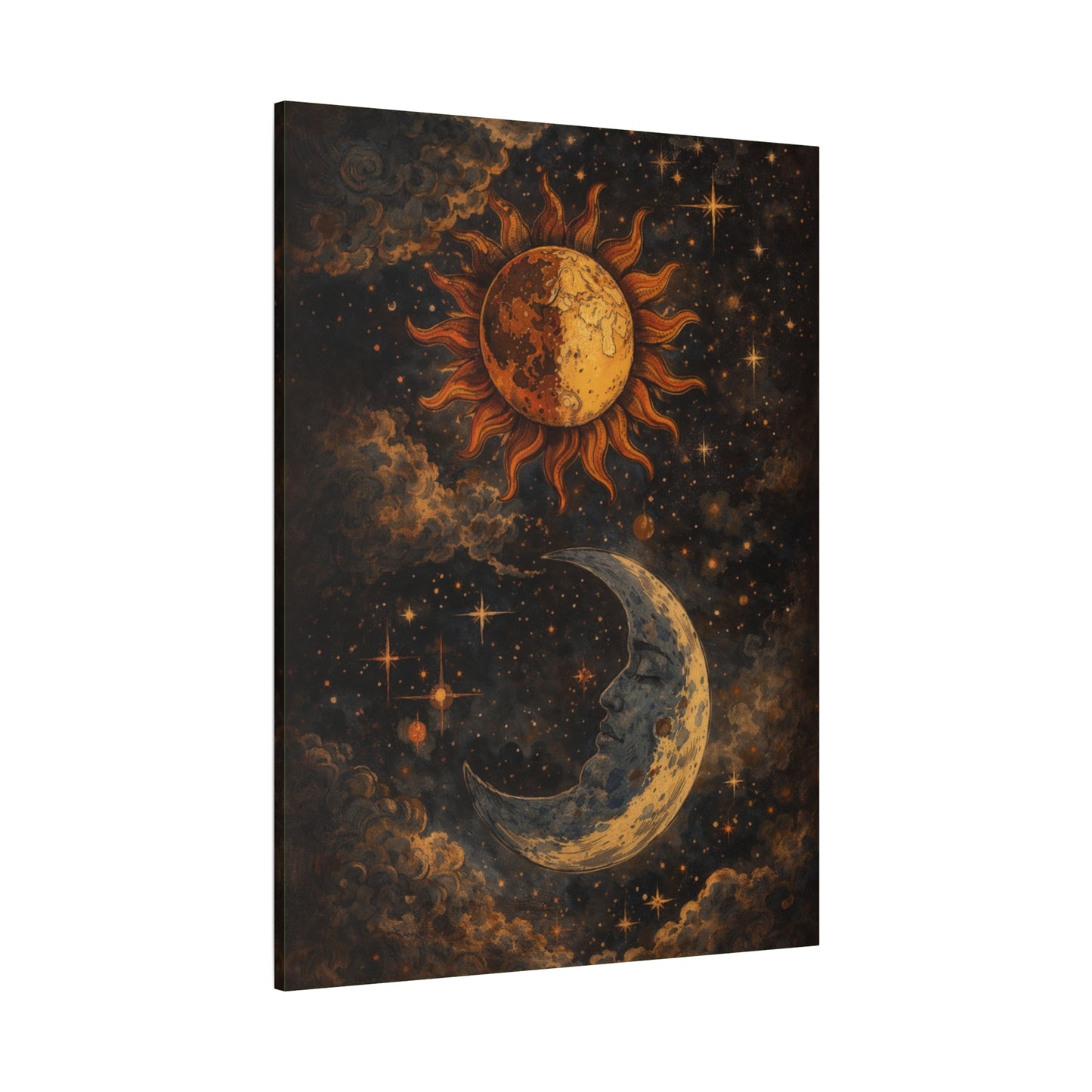 Celestial Sun and Moon Canvas