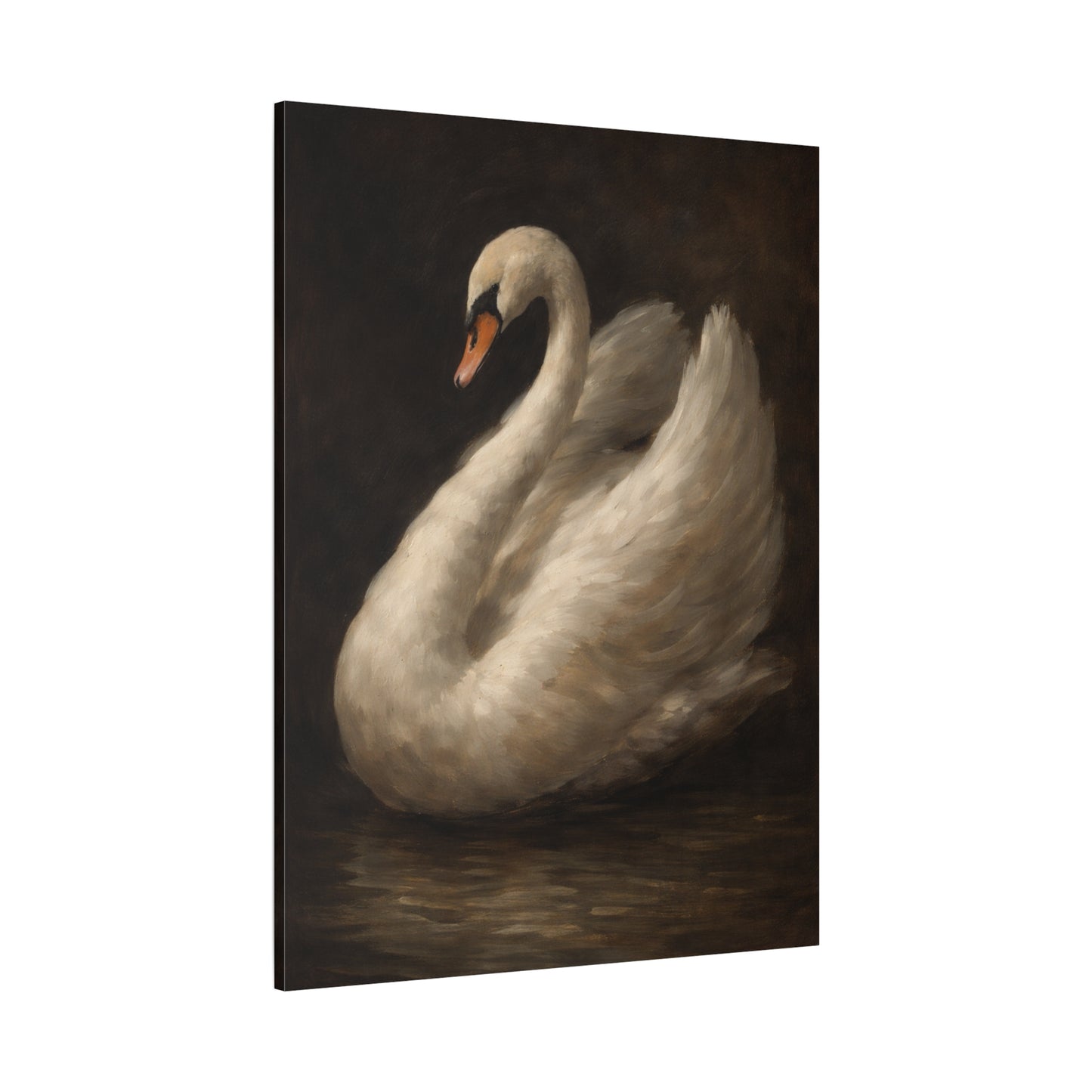 White Swan Portrait Canvas