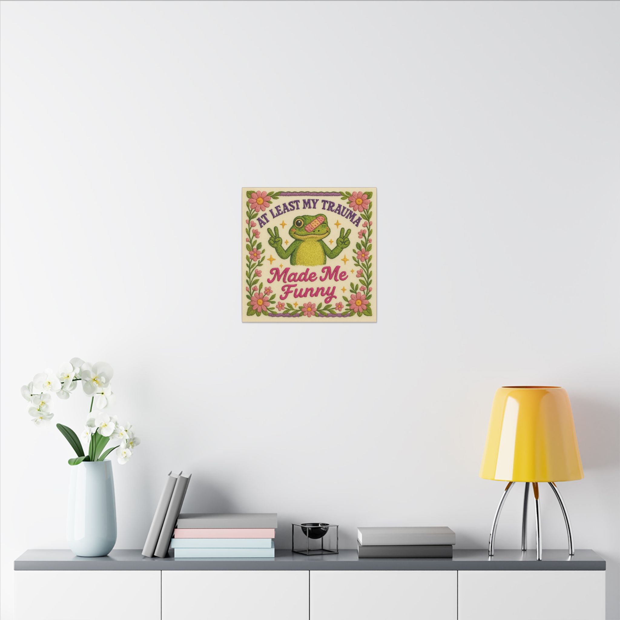 Funny Trauma Frog Canvas