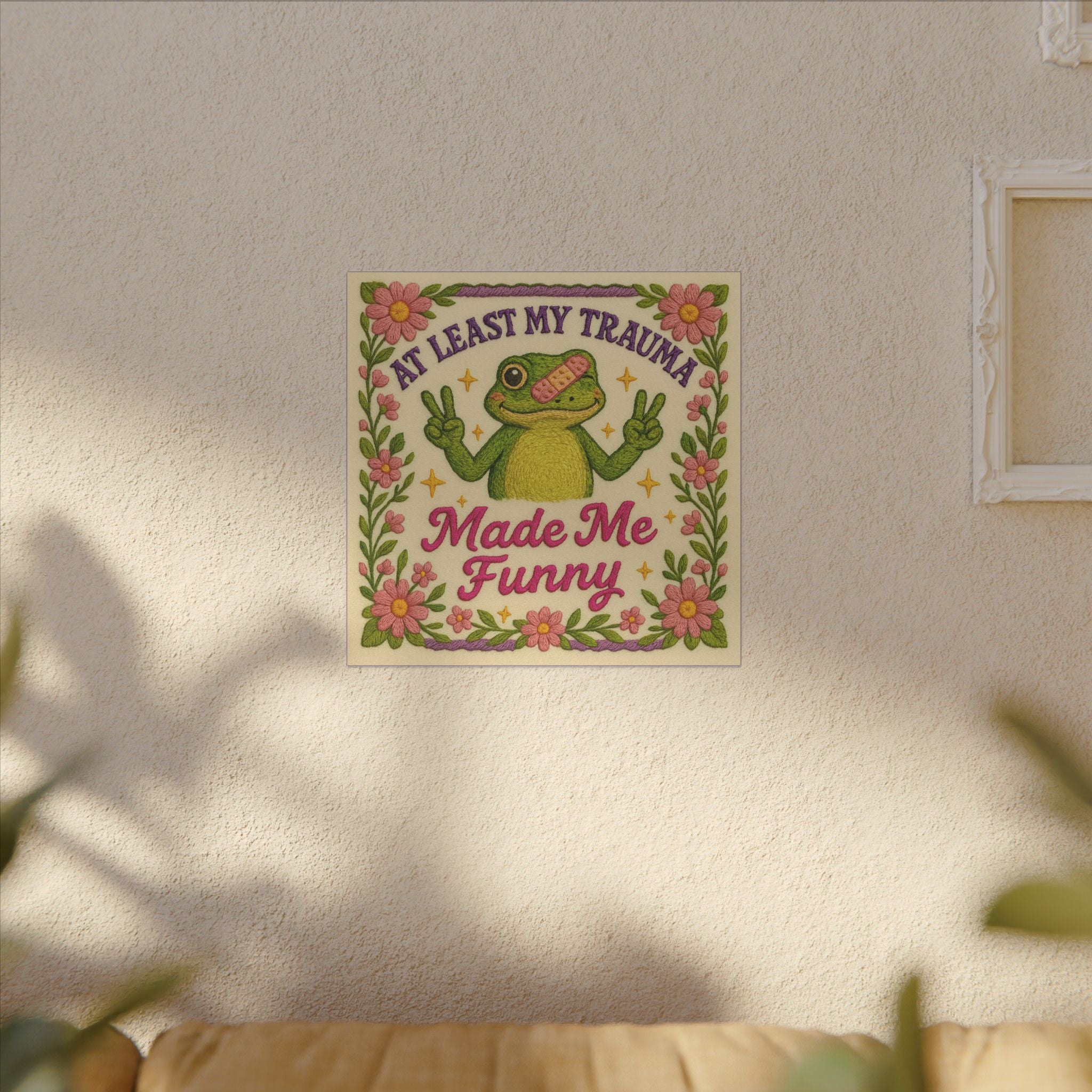 Funny Trauma Frog Canvas