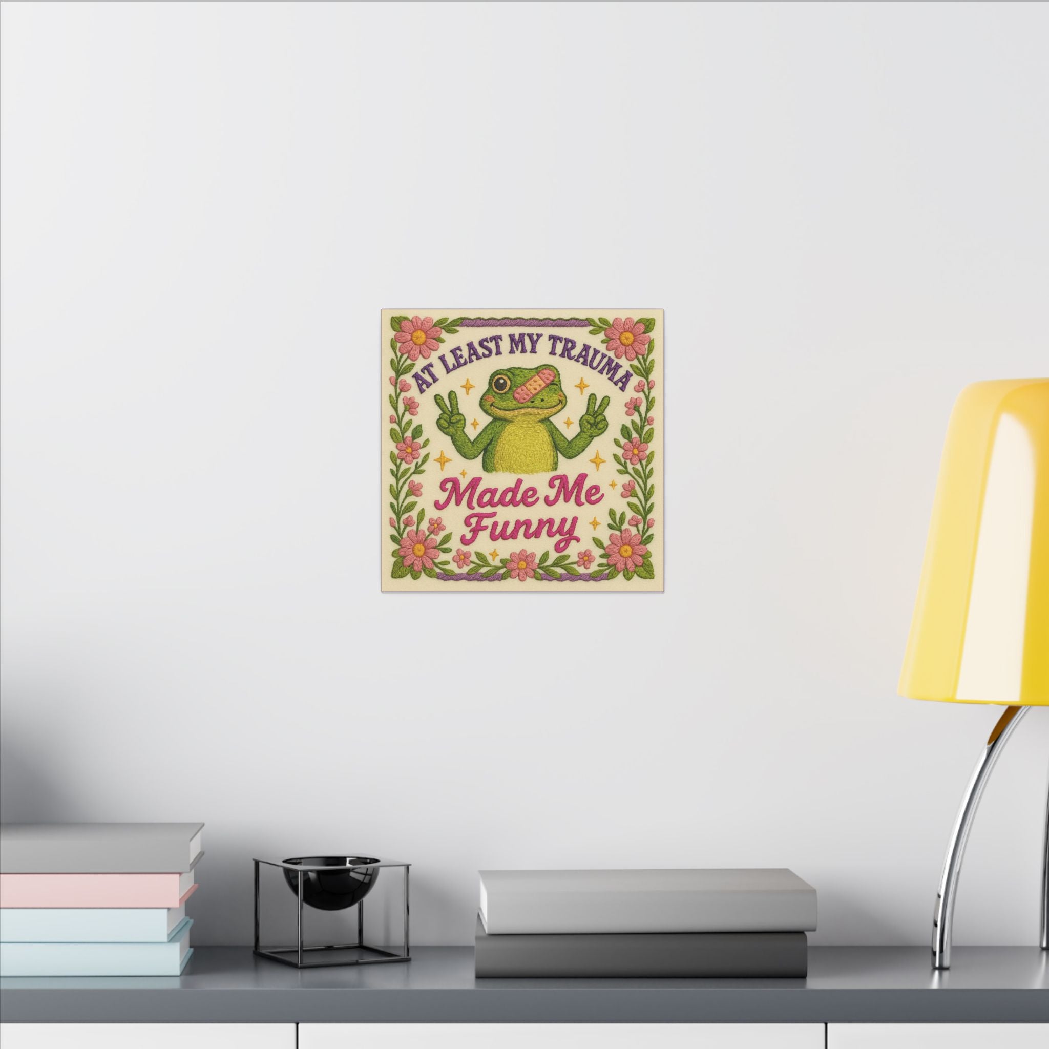 Funny Trauma Frog Canvas