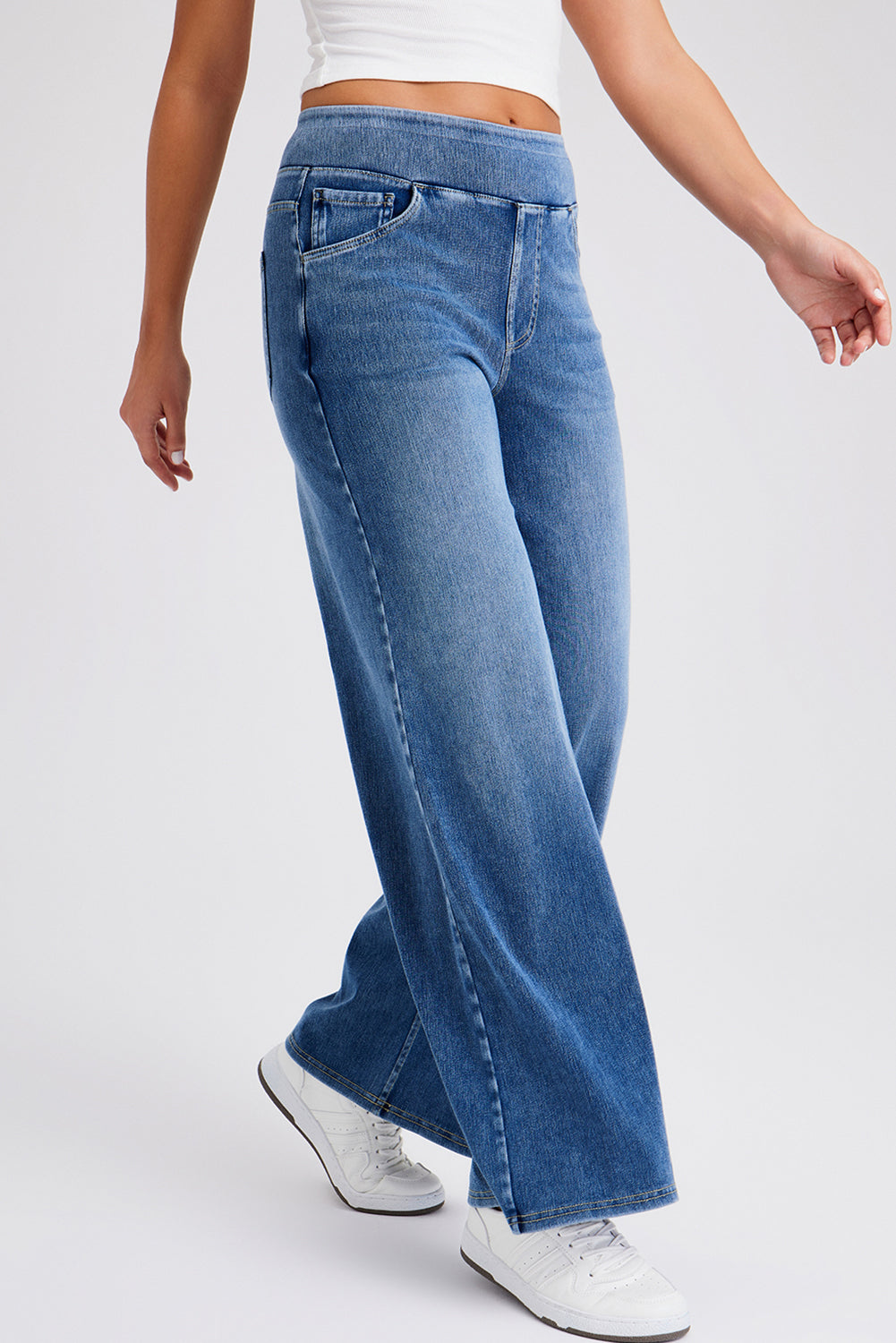 Ashleigh Blue Pocket High Waist Wide Leg Jeans