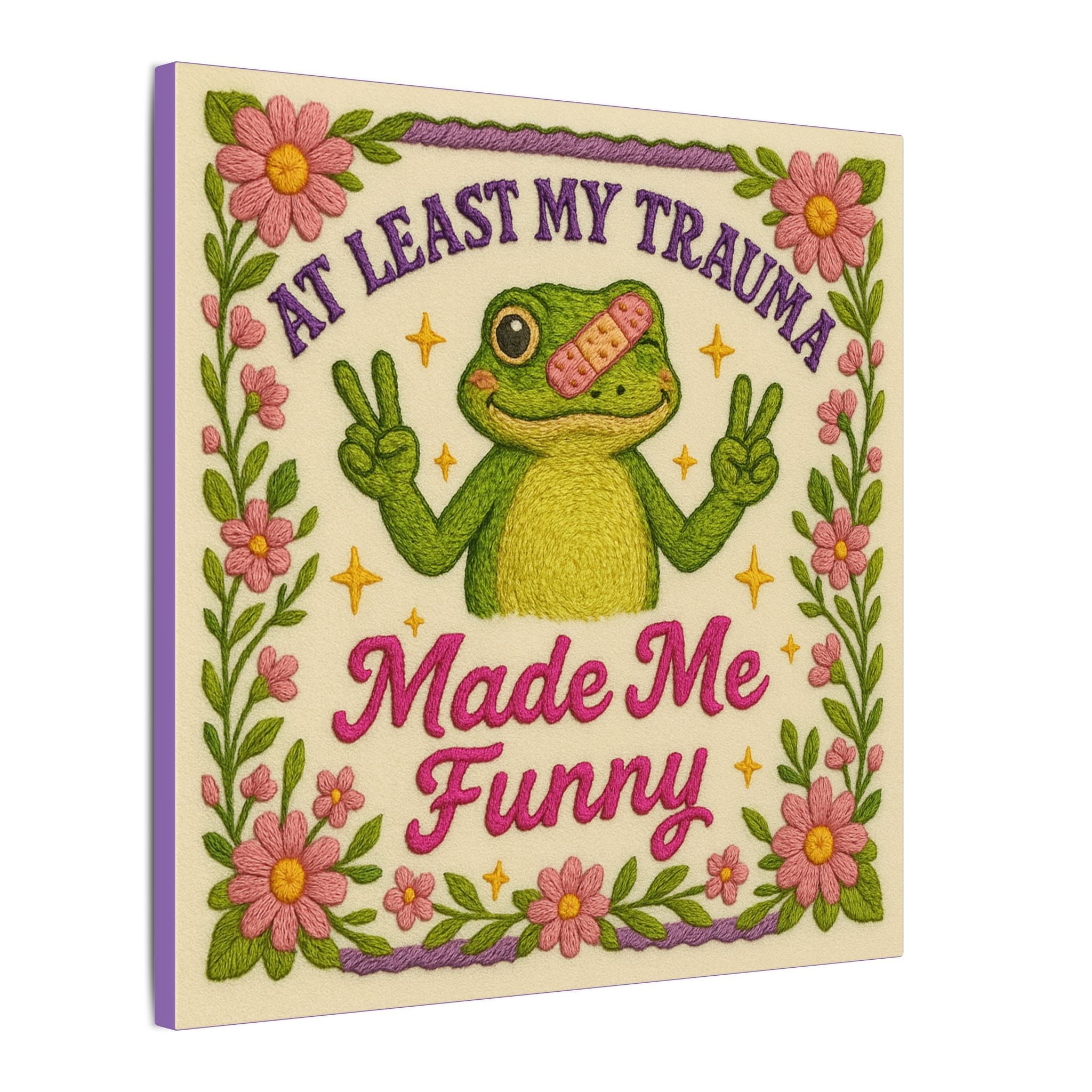 Funny Trauma Frog Canvas