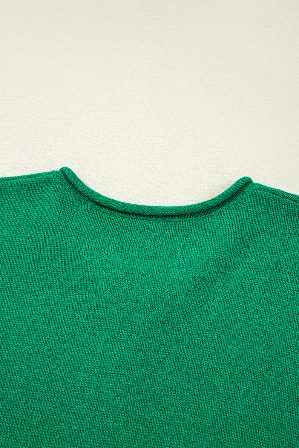 Bright Green Solid Color Button Drop Shoulder Knit Cardigan