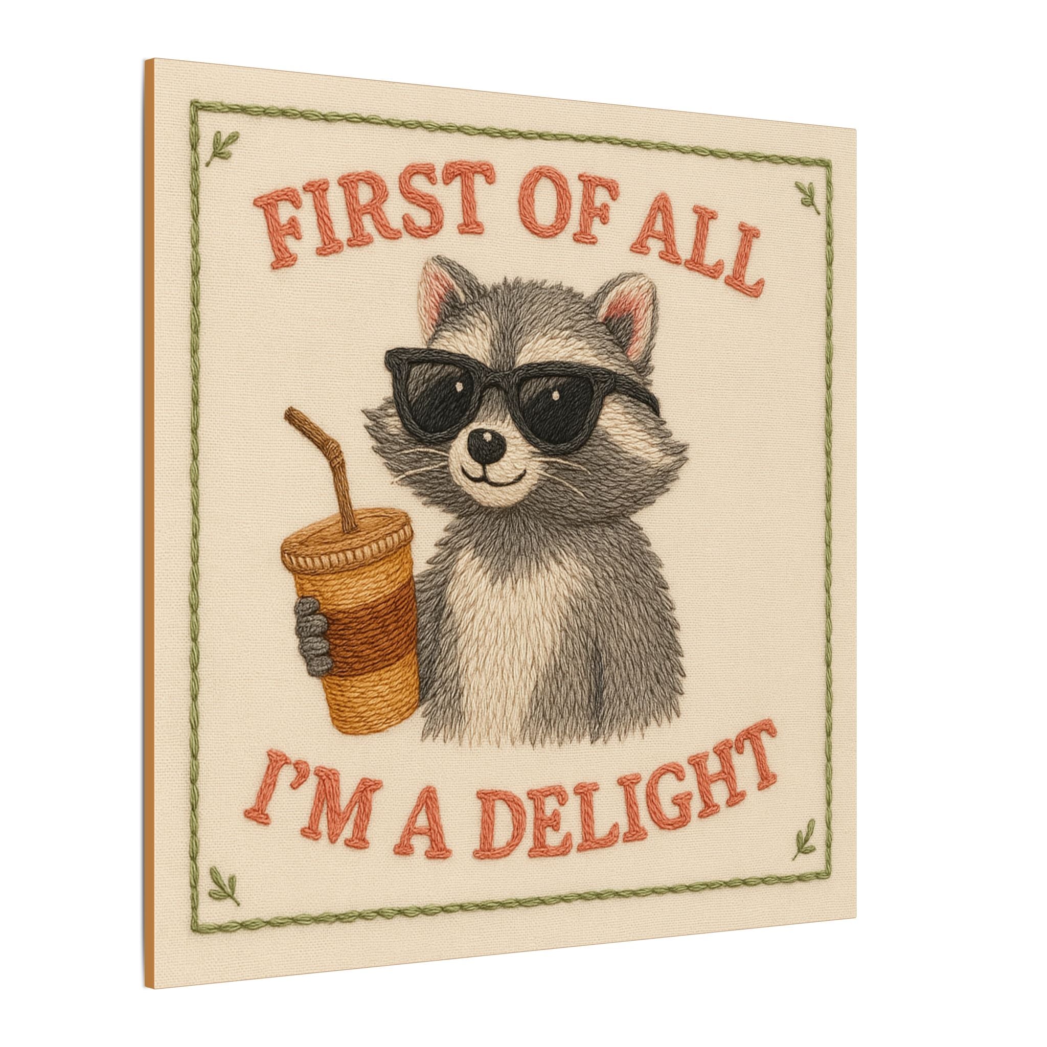 Delight Racoon Canvas