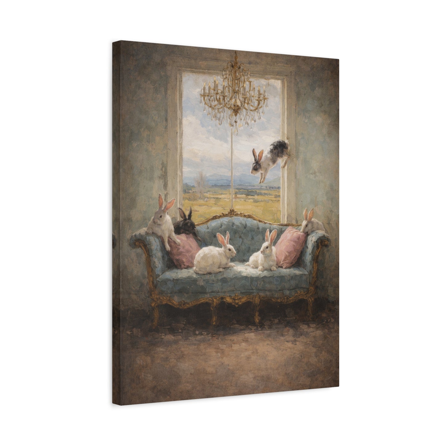Vintage Bunny Sofa Canvas