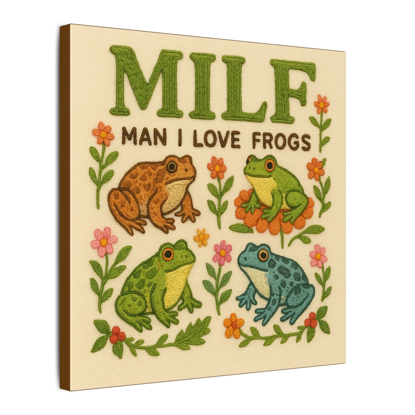 "M.I.L.F. (Man I Love Frogs)" Canvas