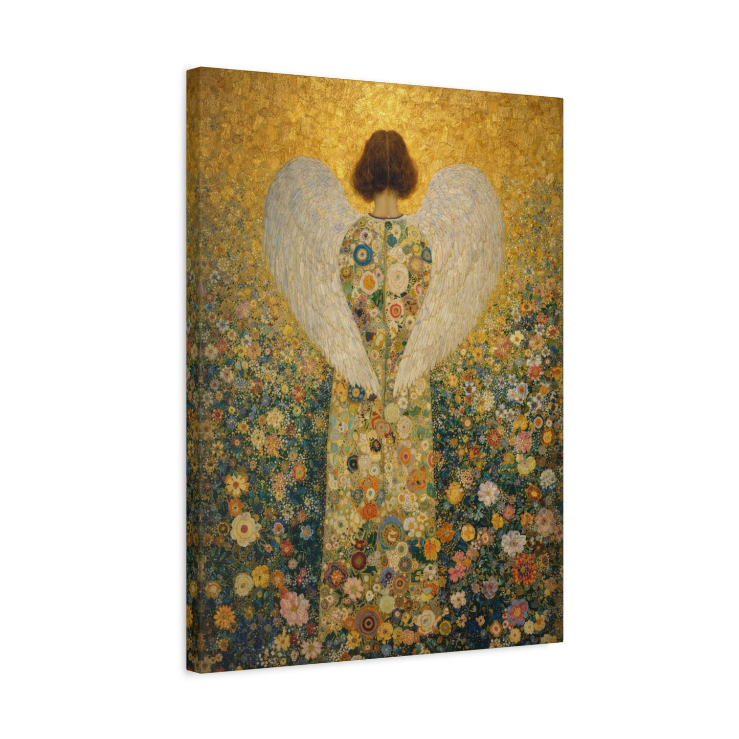 Angel in a Floral Field Canvas