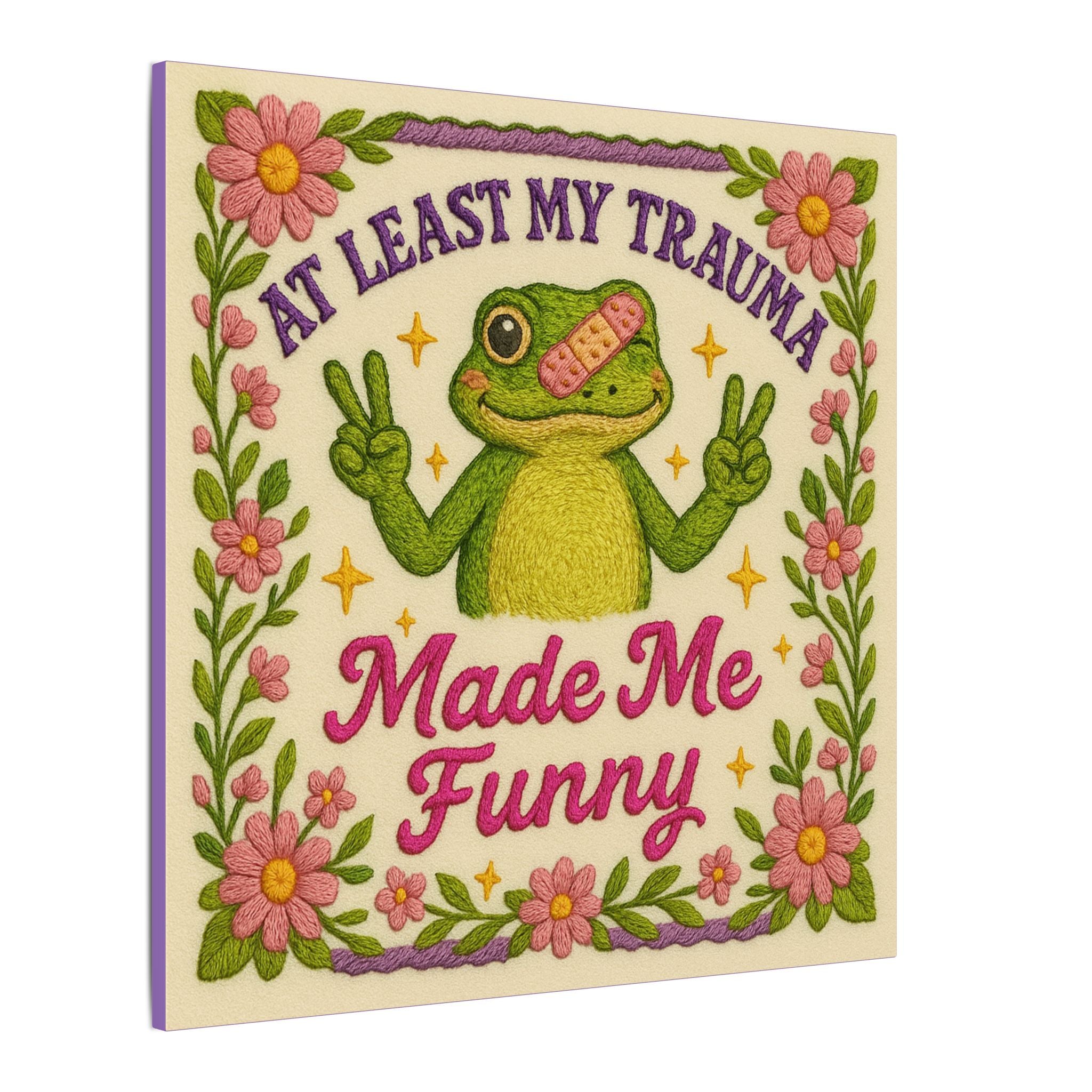 Funny Trauma Frog Canvas