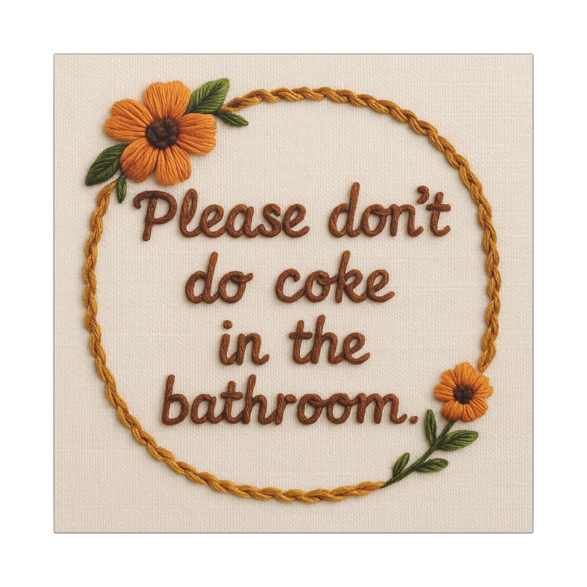 Bathroom Coke Canvas