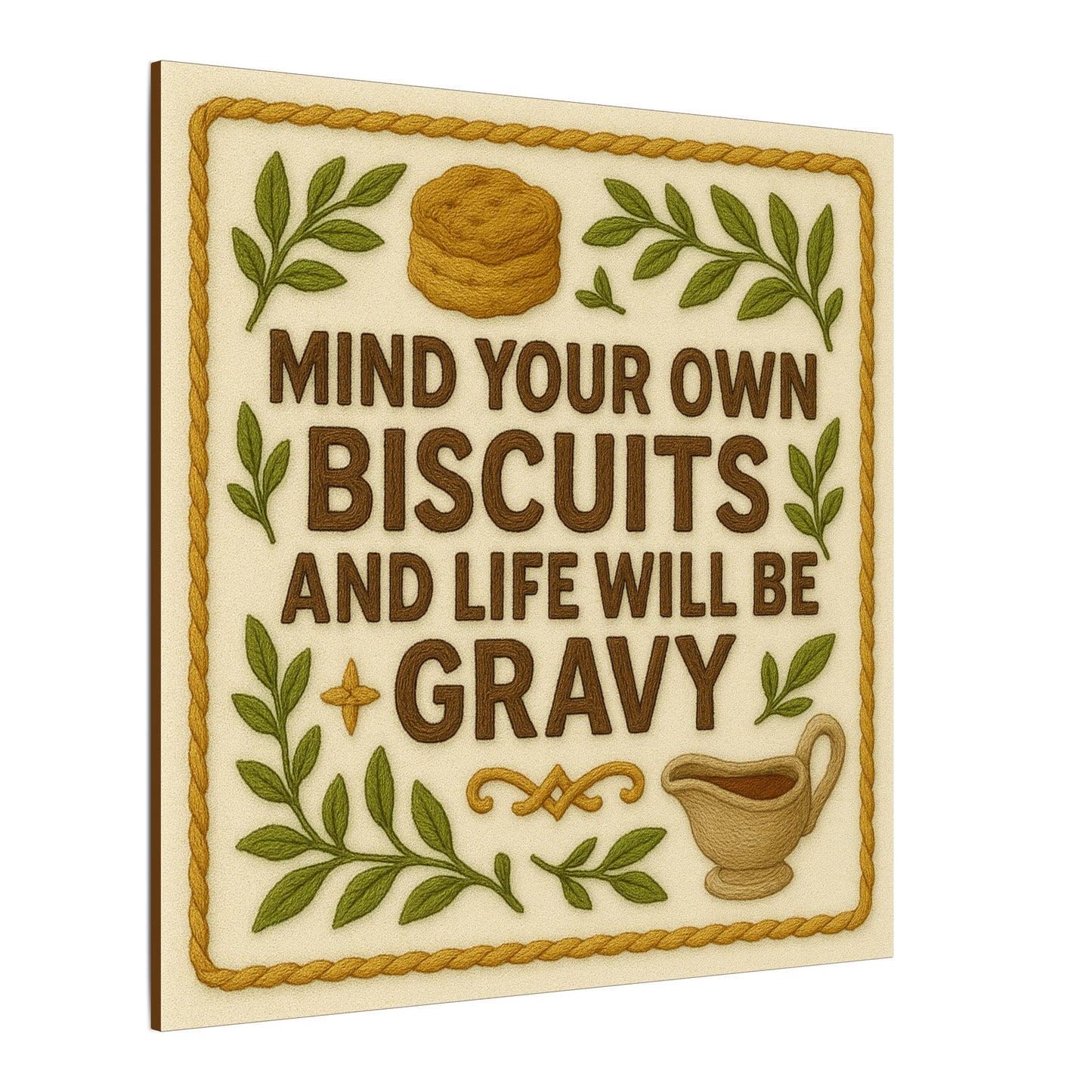 Mind Your Own Biscuits Canvas