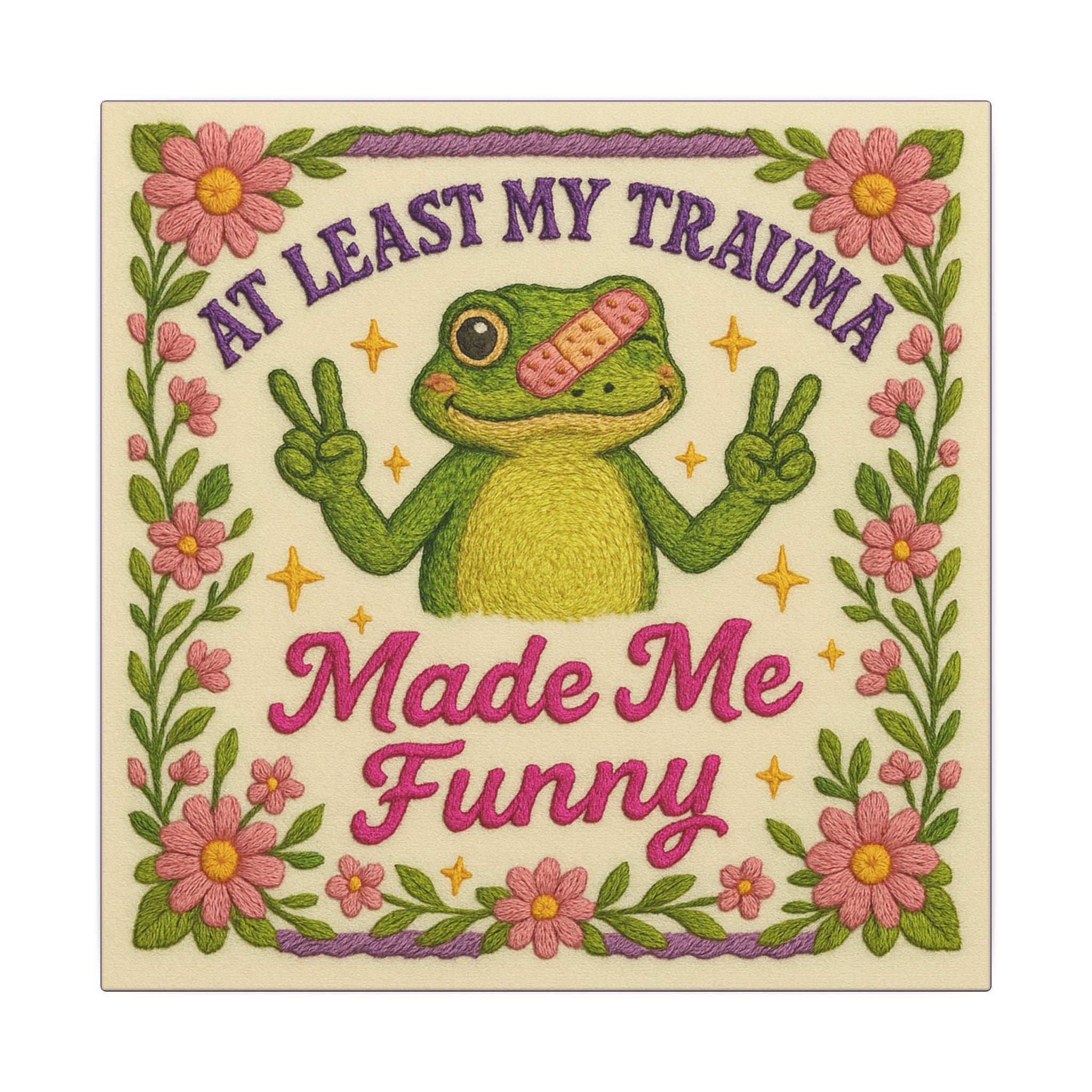 Funny Trauma Frog Canvas