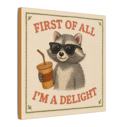 Delight Racoon Canvas