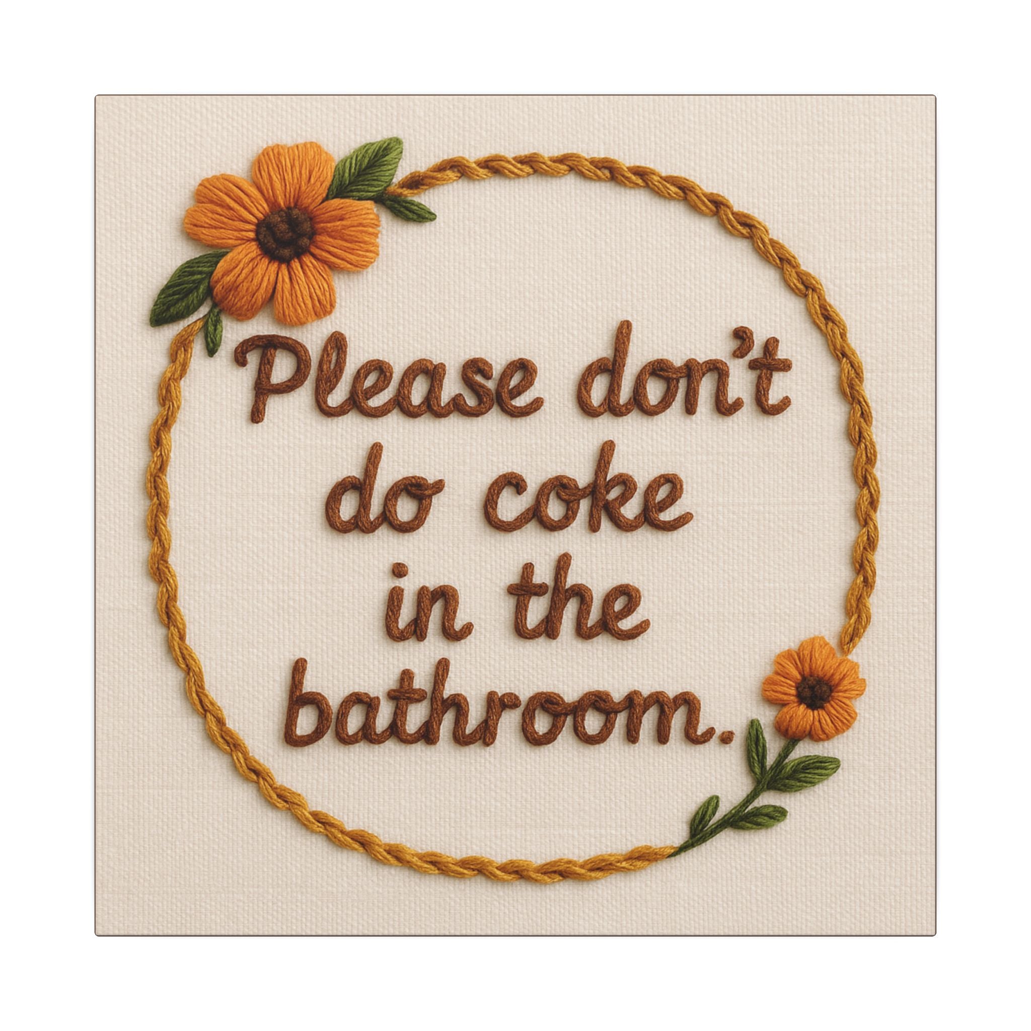 Bathroom Coke Canvas