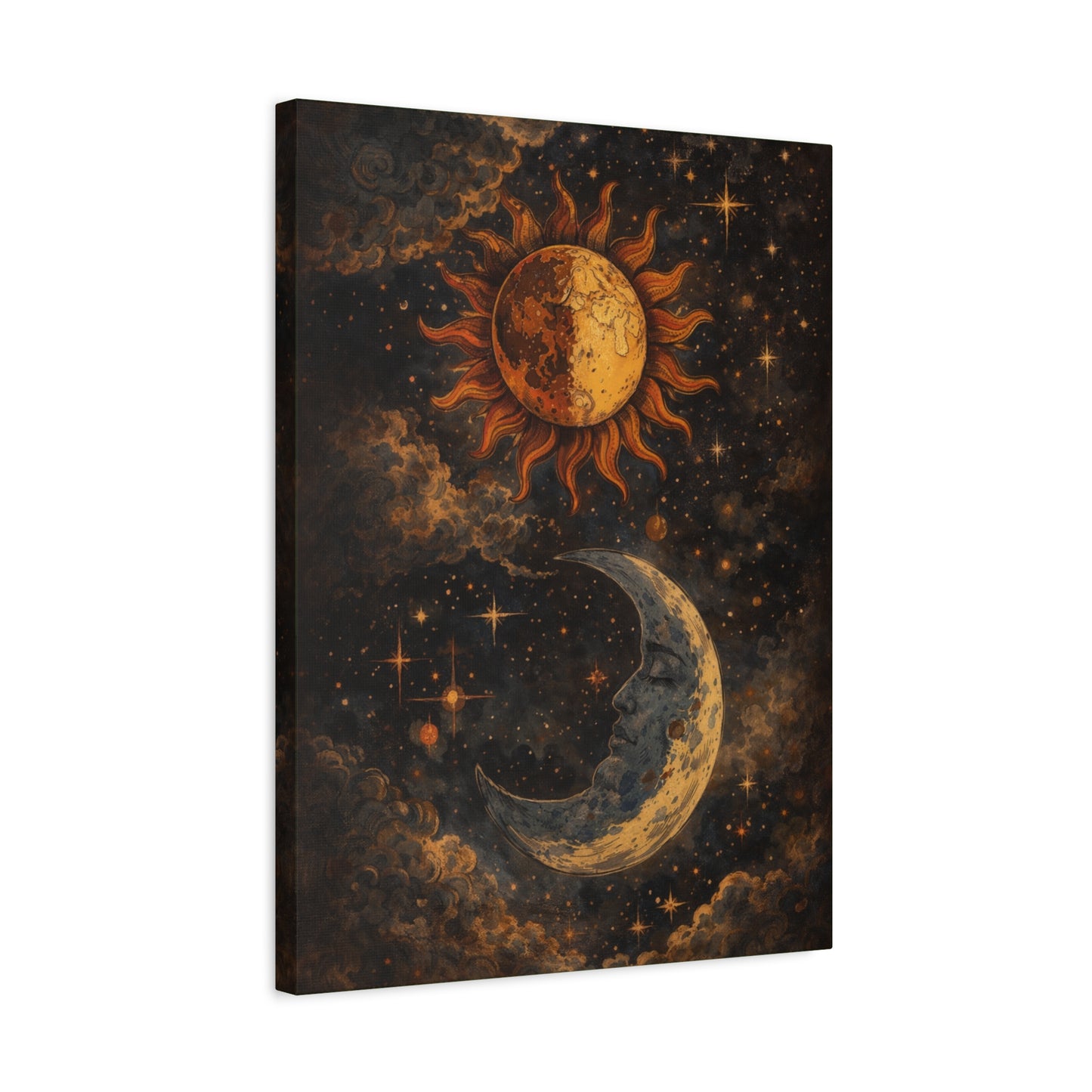 Celestial Sun and Moon Canvas