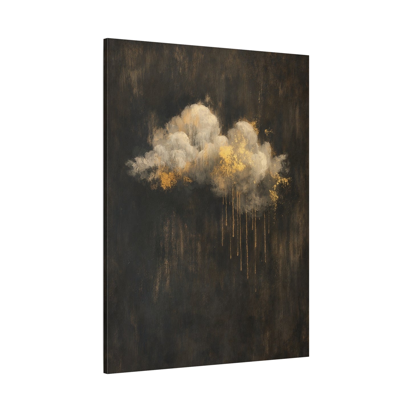 Abstract Gold Cloud Canvas