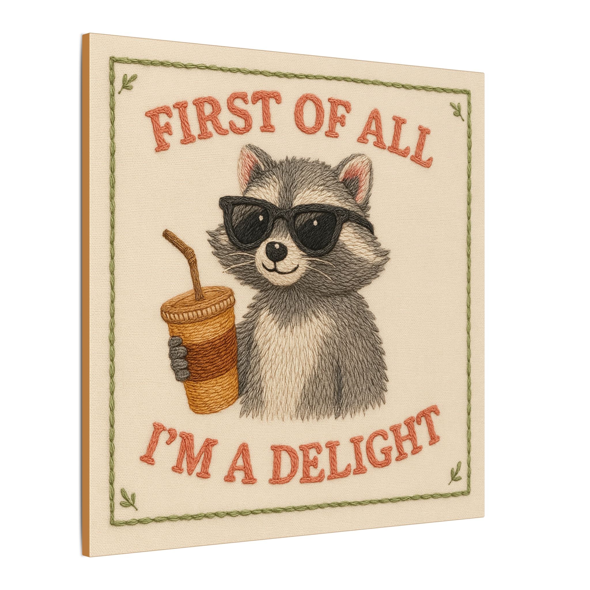 Delight Racoon Canvas