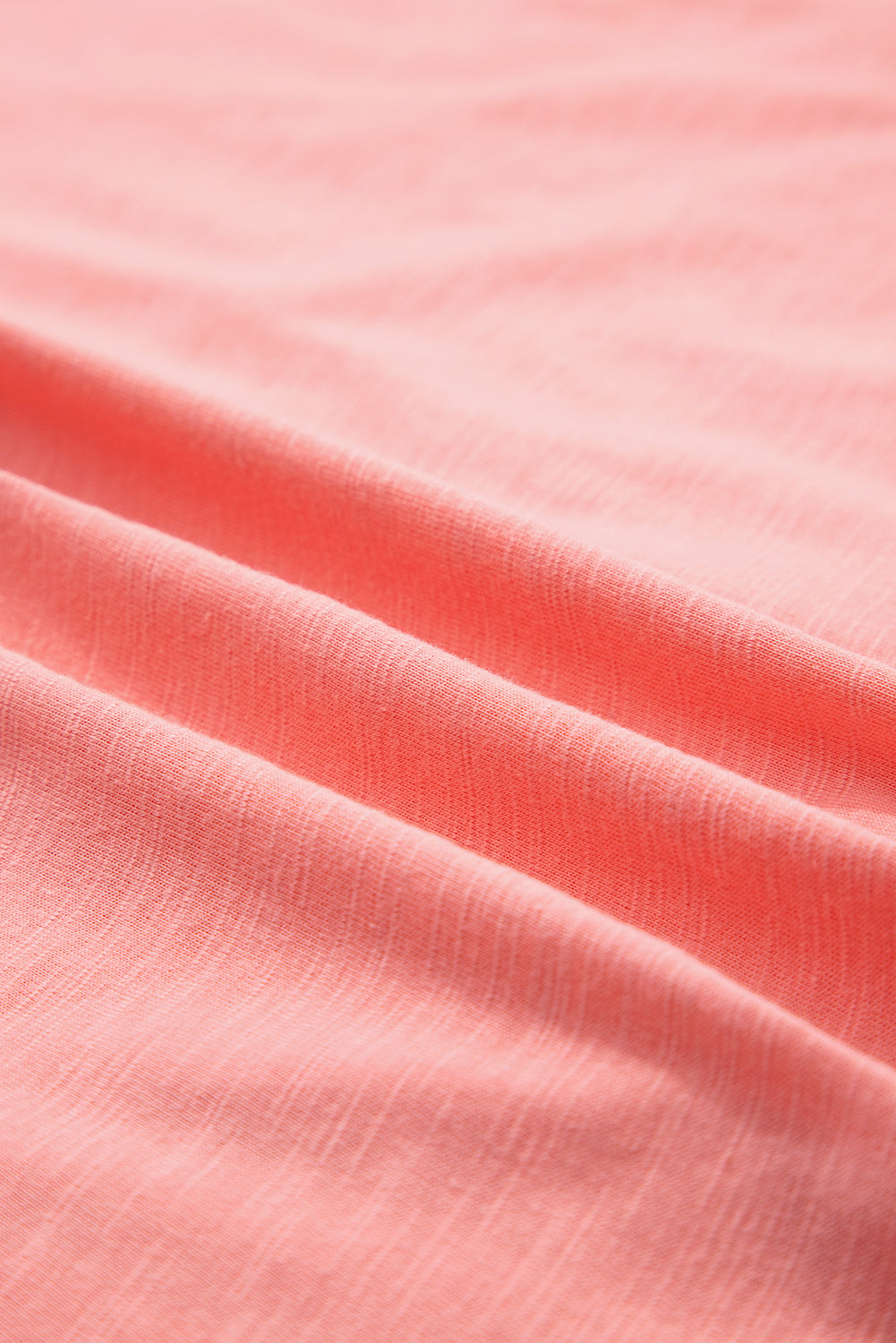 Pink Flower Patched Exposed Seam 3/4 Sleeve top