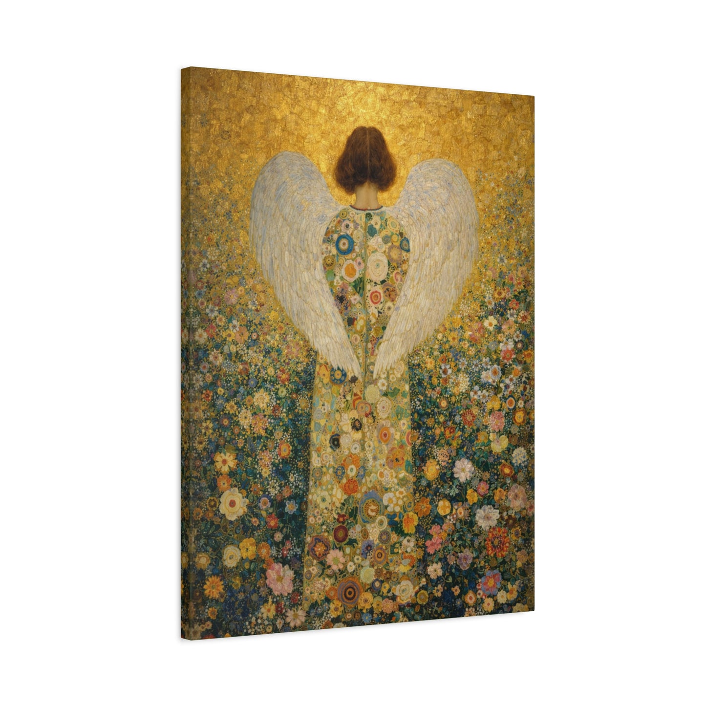 Angel in a Floral Field Canvas