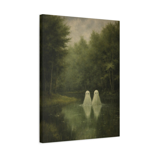 Hauntingly Calm Ghosts in Forest Canvas