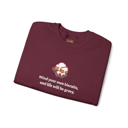 Mind your biscuits  Unisex Heavy Blend™ Crewneck Sweatshirt