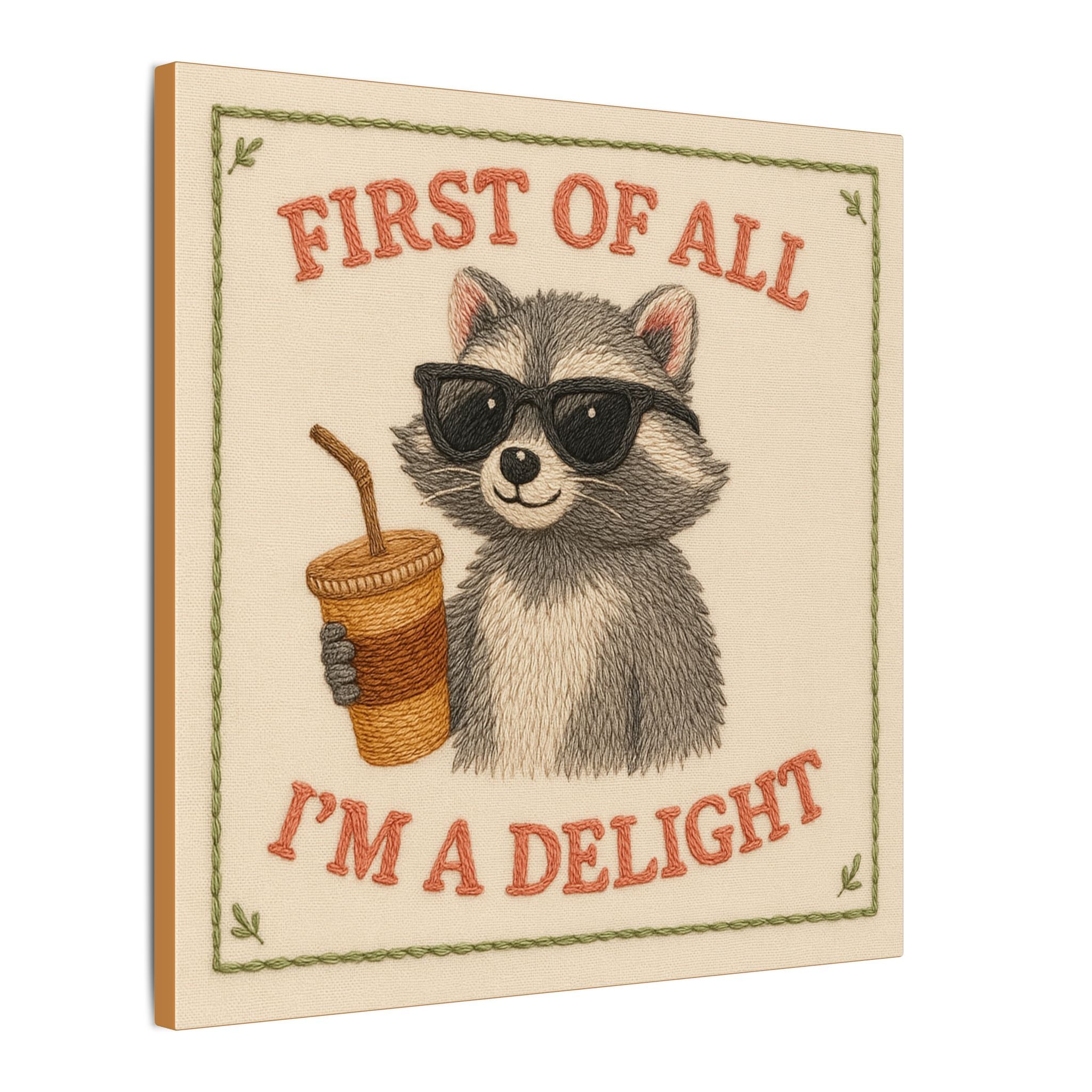 Delight Racoon Canvas