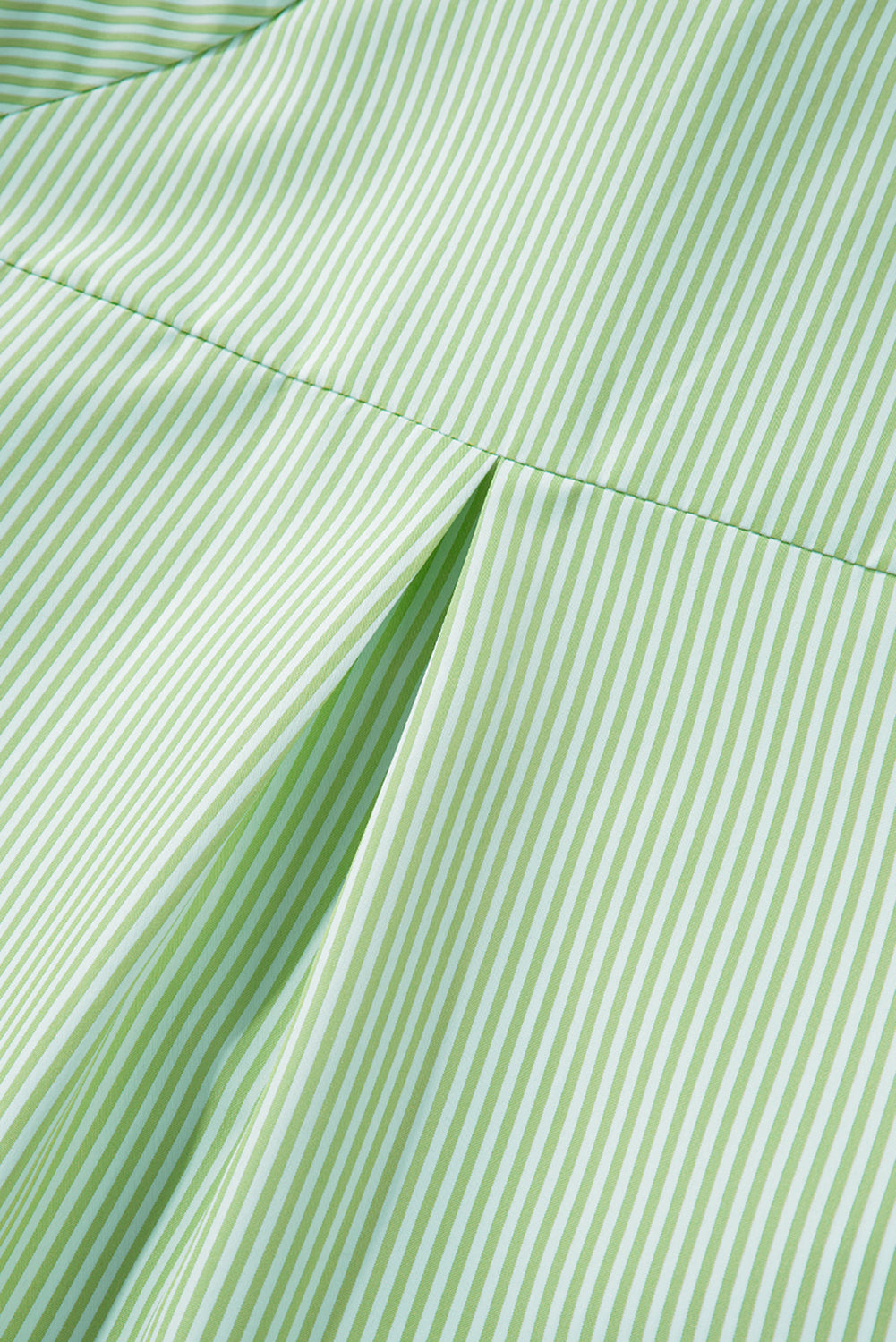 Grass Green Striped Pocket Button Up Shirt