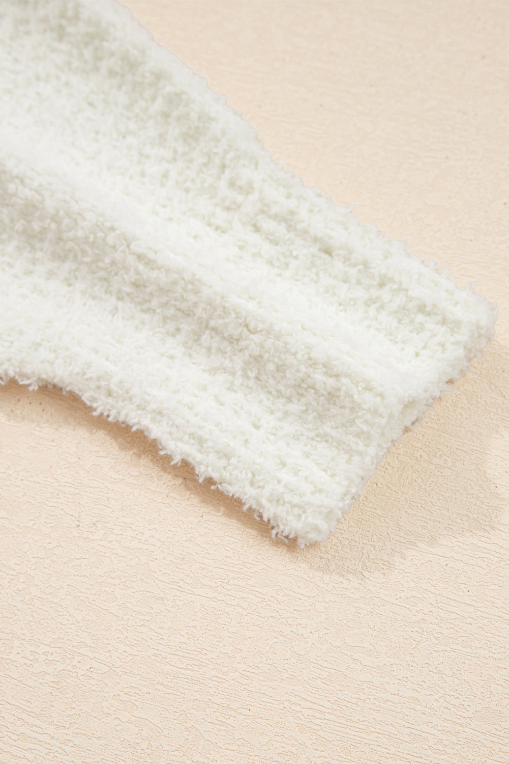 White Casual Striped Drop Sleeve Hooded Sweater