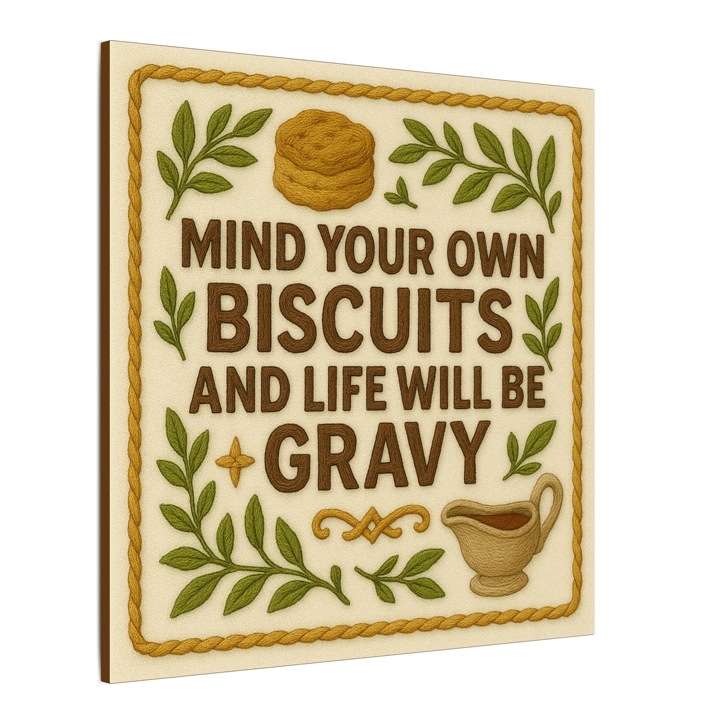Mind Your Own Biscuits Canvas