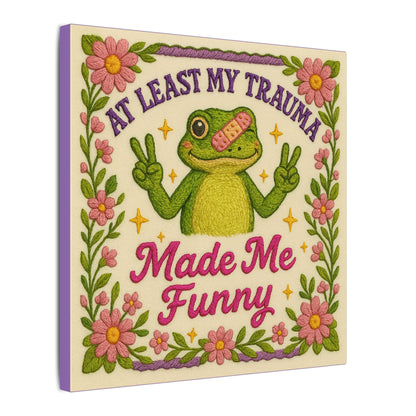 Funny Trauma Frog Canvas