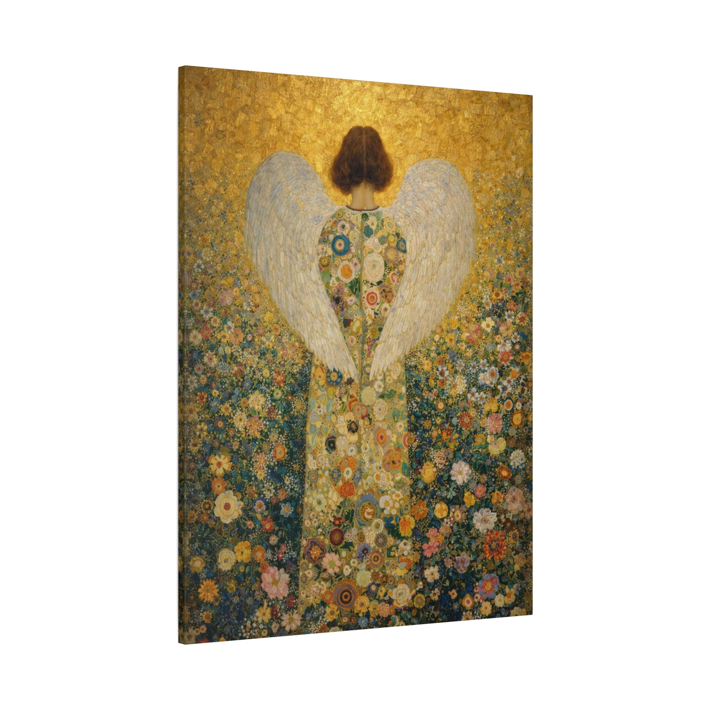 Angel in a Floral Field Canvas