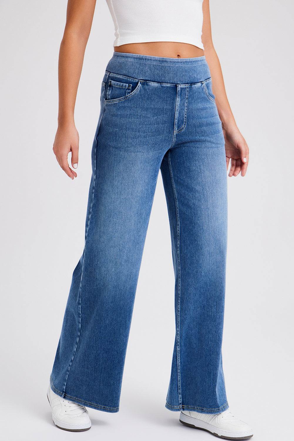 Ashleigh Blue Pocket High Waist Wide Leg Jeans