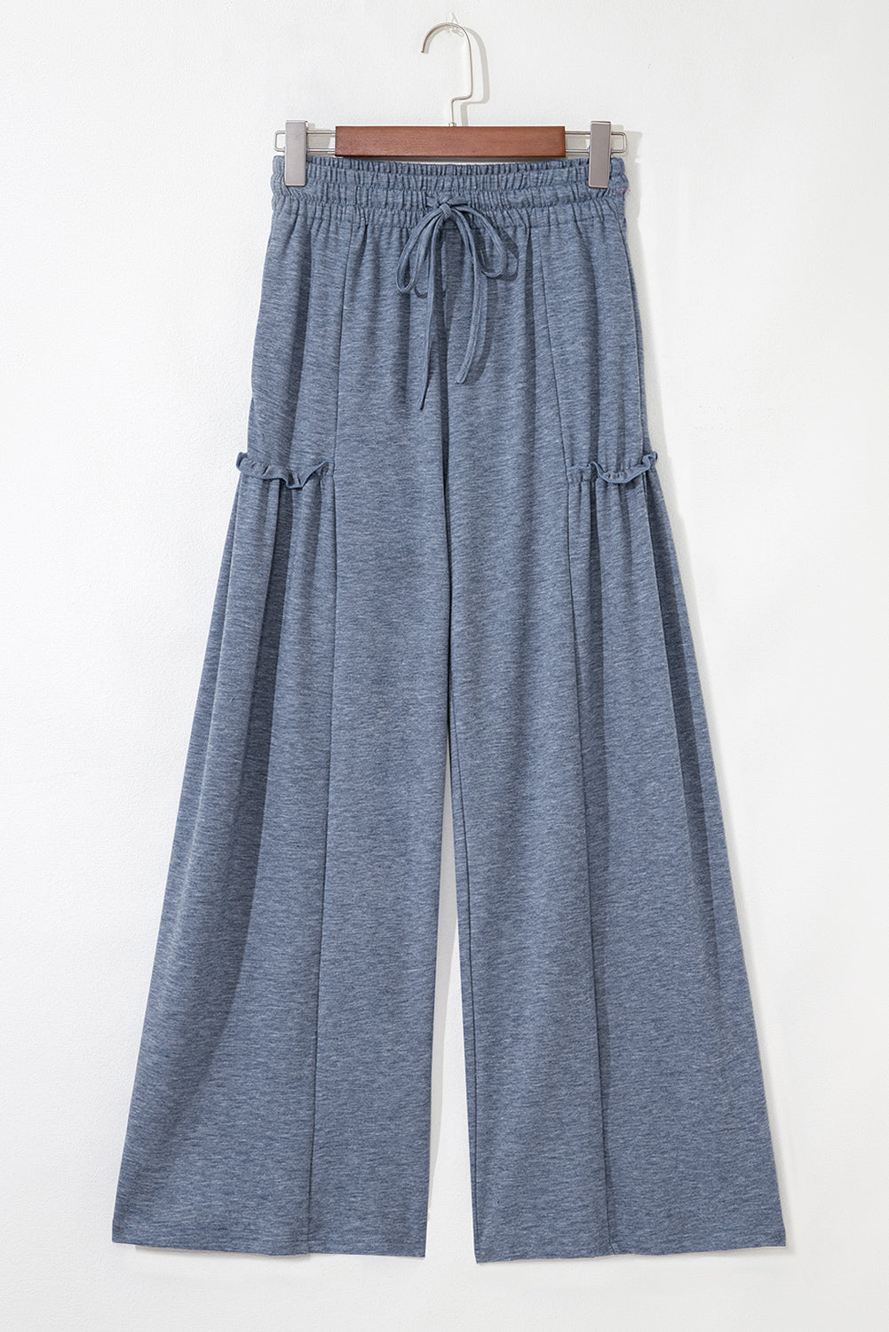 High-rise Frill Detail Wide Leg Loose Pants
