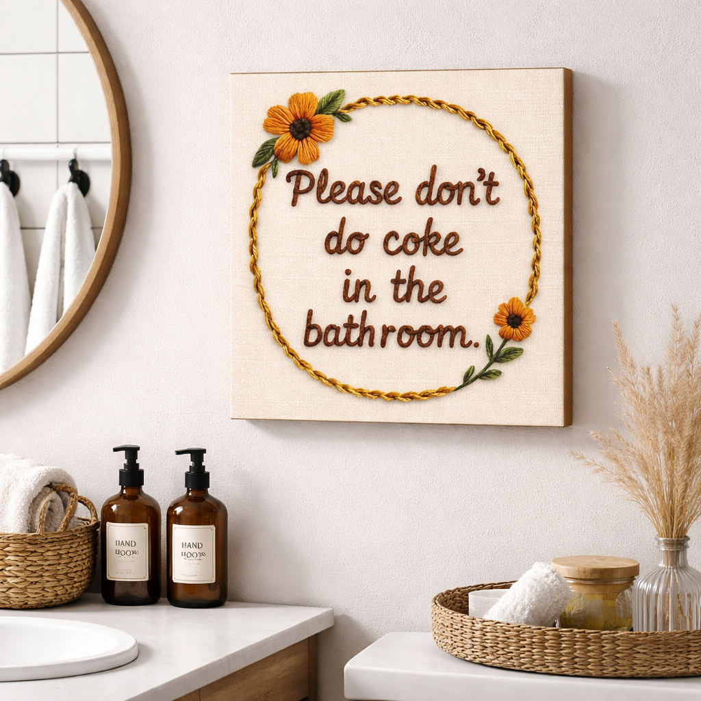 Bathroom Coke Canvas