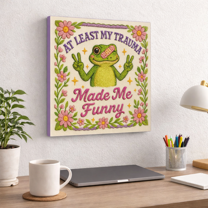 Funny Trauma Frog Canvas