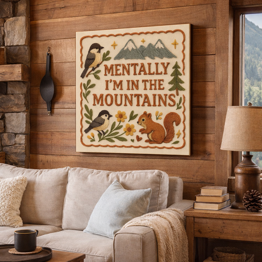Mentally I’m In The Mountains Canvas