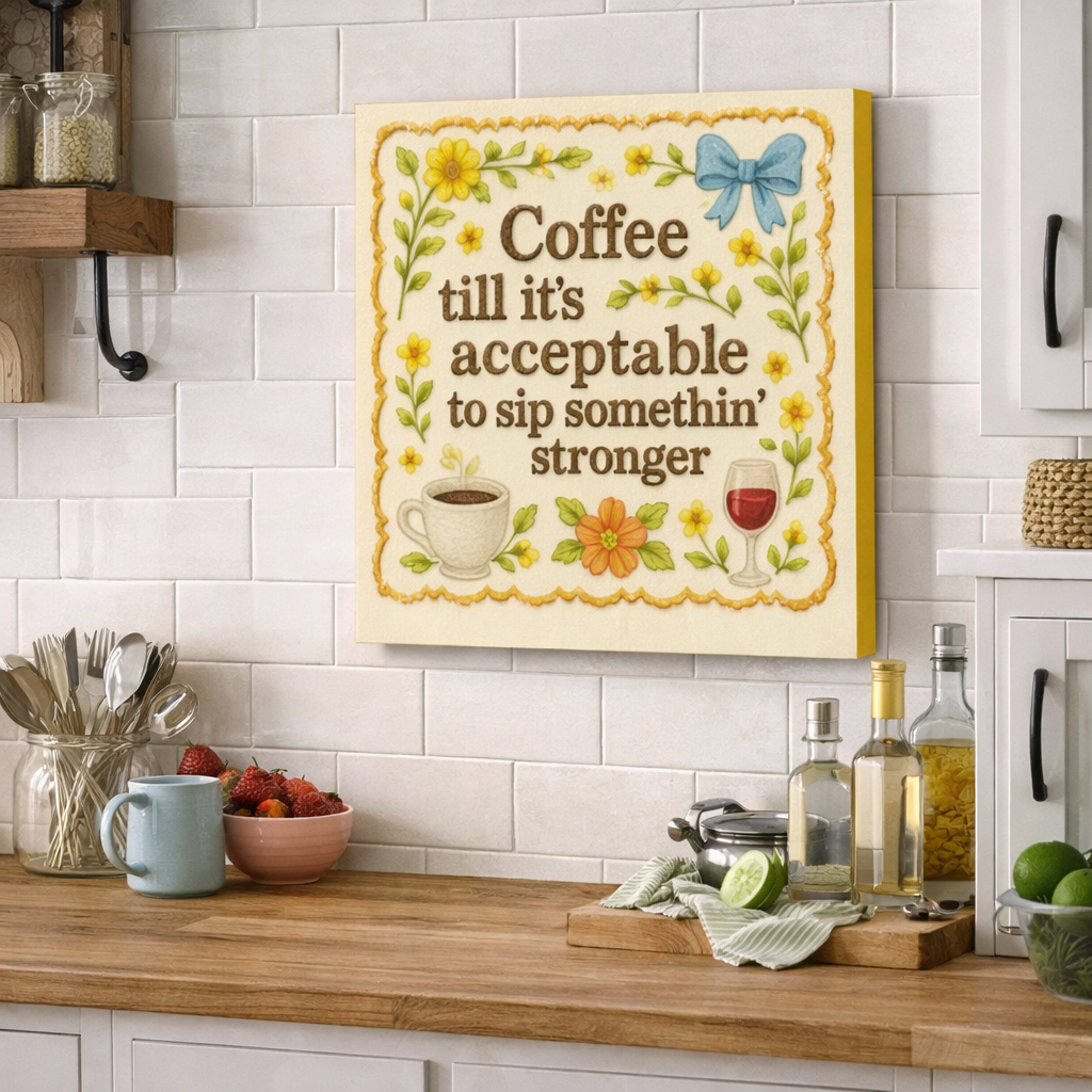 Coffee Till It’s Acceptable Canvas
