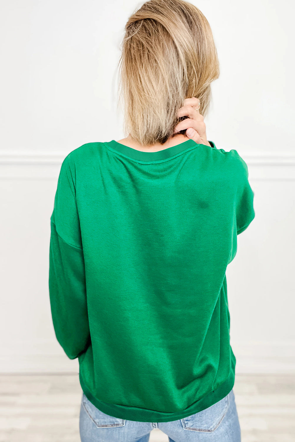 Sea Green Plaid MERRY Christmas Holiday Sweatshirt