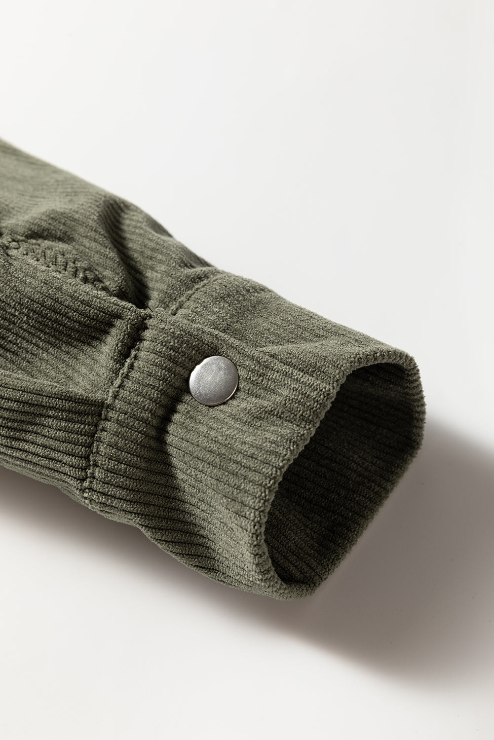 Sage Green Ribbed Retro Floral Patchwork Jacket