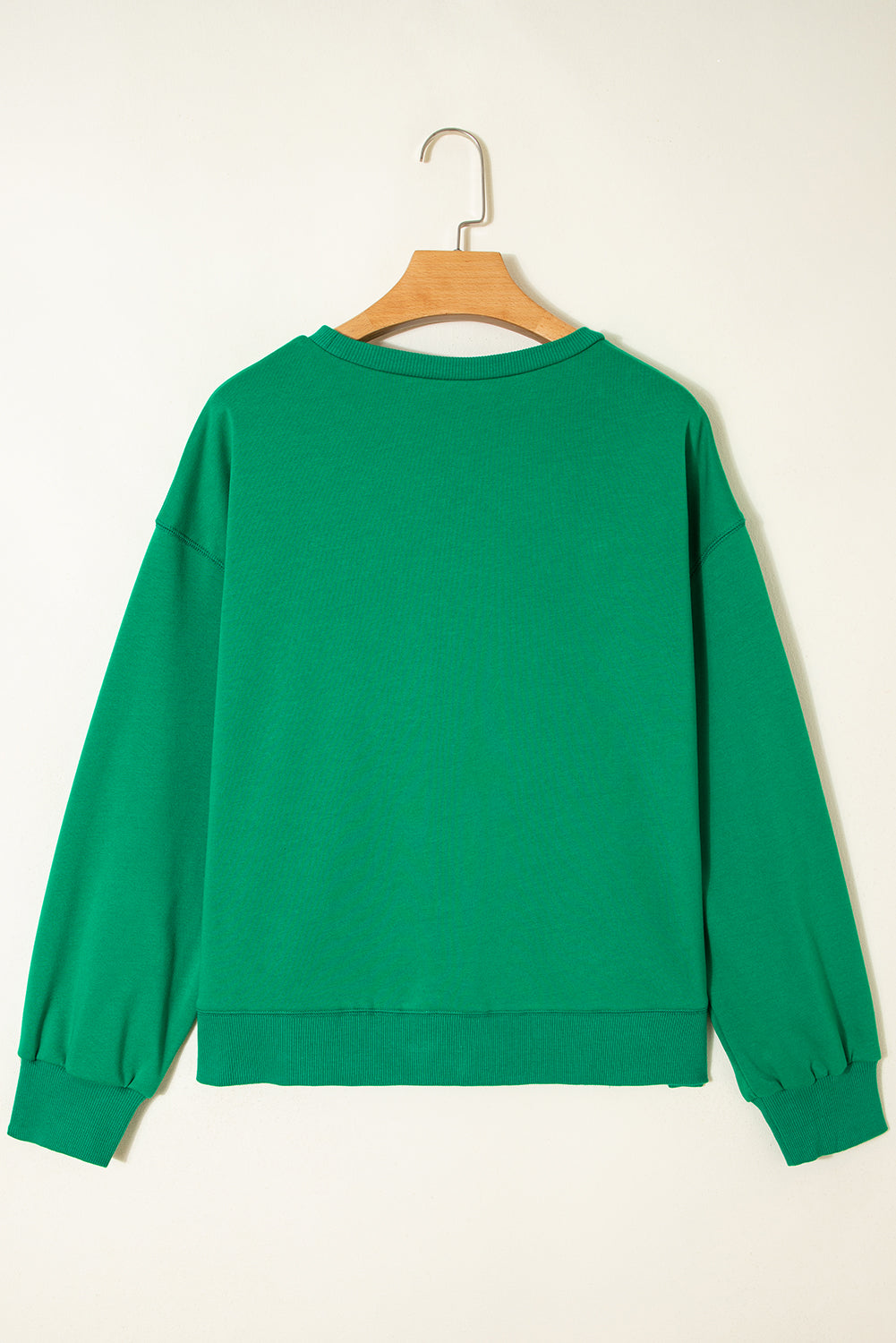 Sea Green HOLLY JOLLY Letter Christmas Holiday Sweatshirt