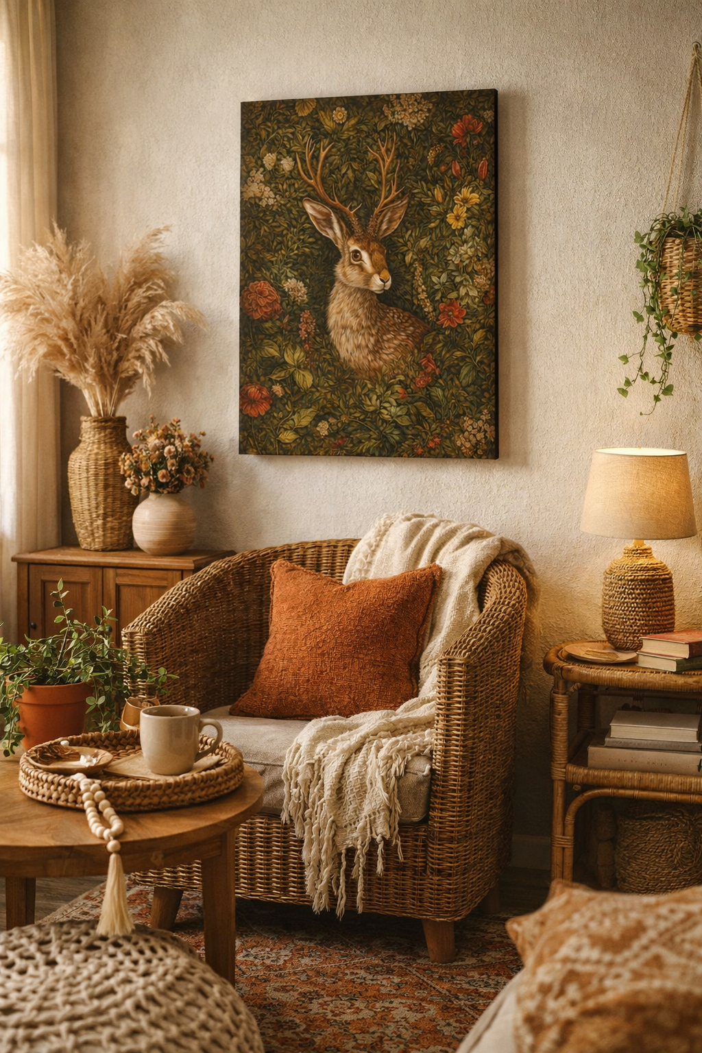 Woodland Jackalope Canvas